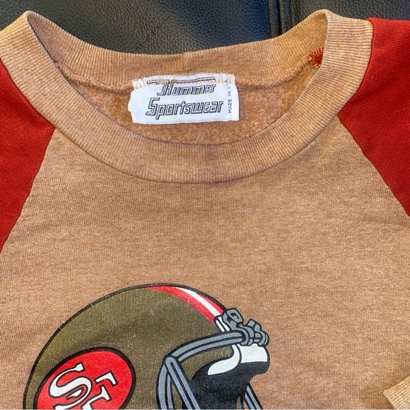 Vintage 90s Hummer Sportswear  San Francisco 49ers Property Crew Sweatshirt Kids - Picture 2 of 5
